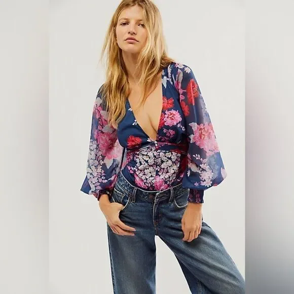 FREE PEOPLE WANDERLUST BODYSUIT NWT LARGE - Picture 2 of 4